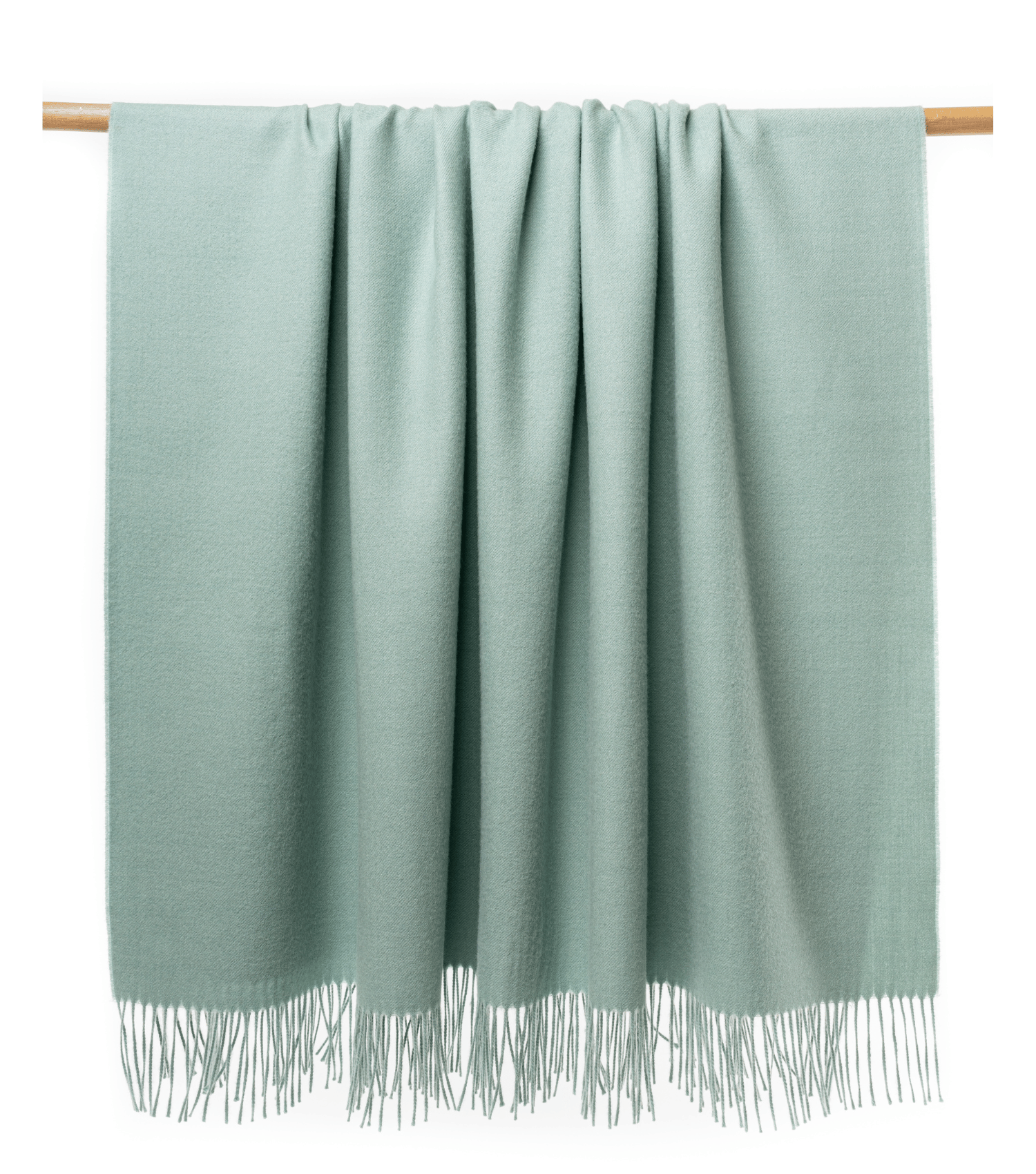Unicolour Throw, Baby Alpaca - Pastel Green