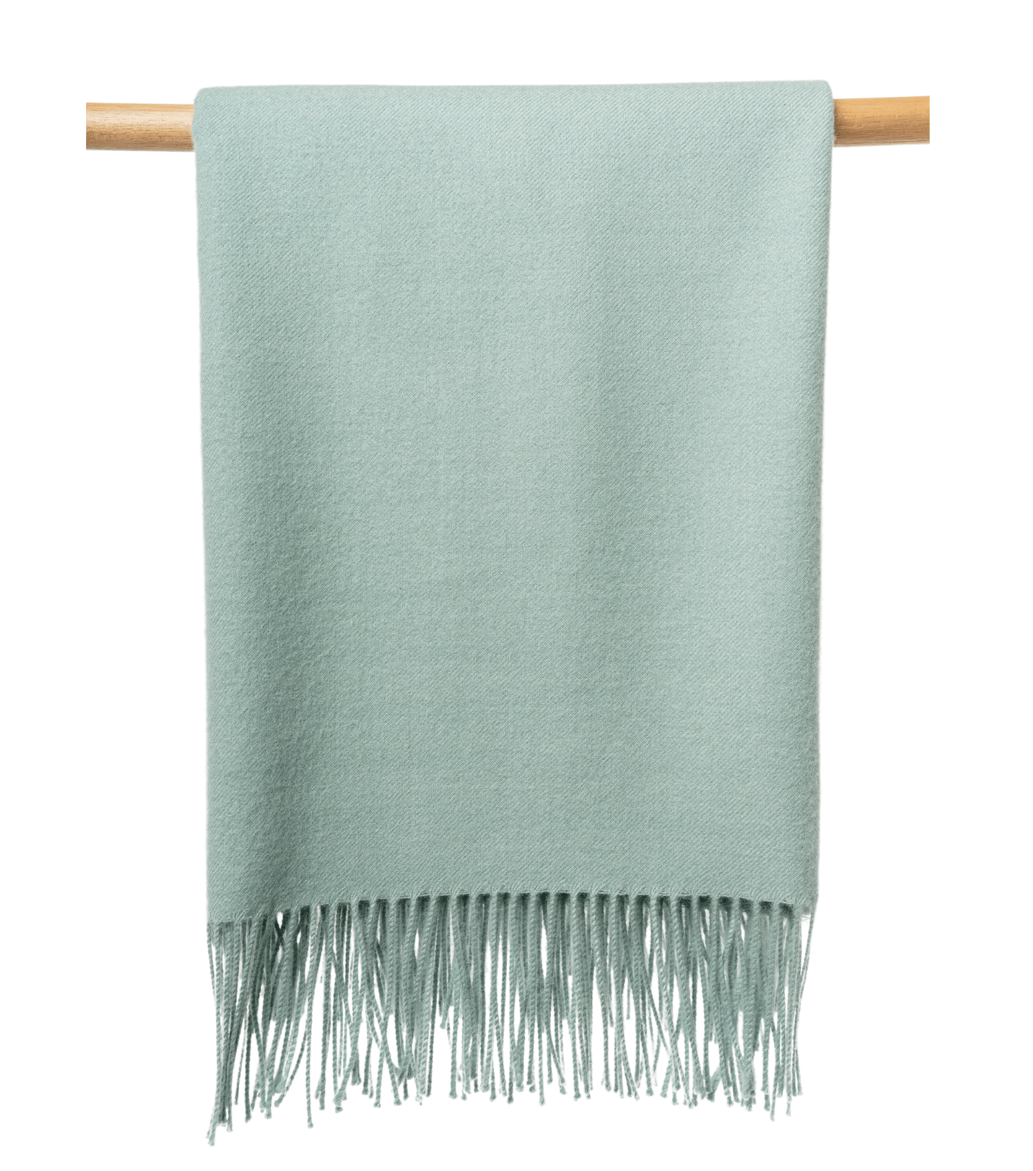 Unicolour Throw, Baby Alpaca - Pastel Green